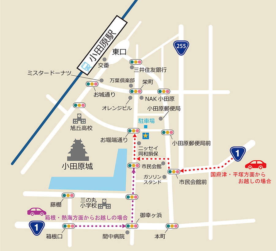 小田原城周辺地図